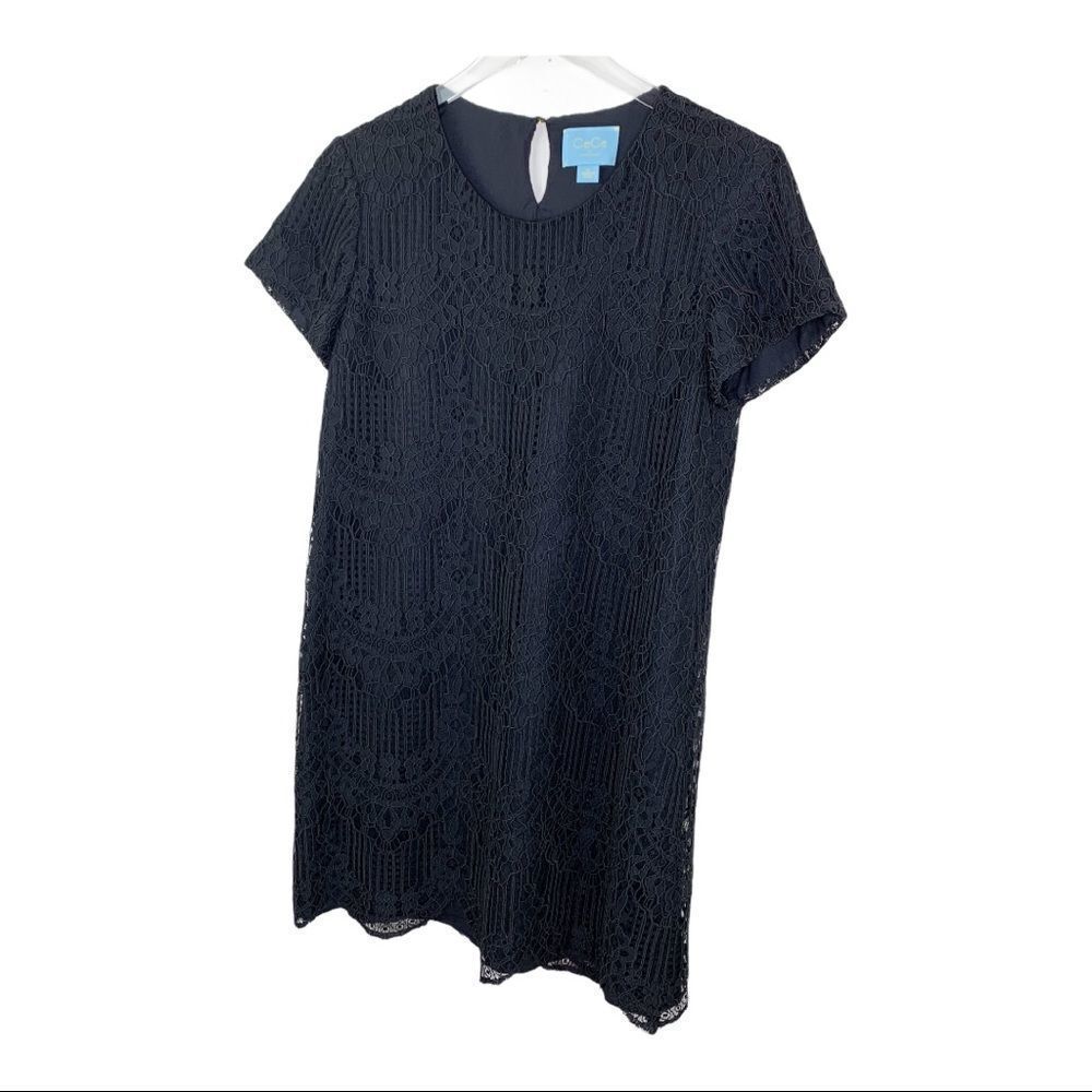 CeCe by Cynthia Steffe Black Lace Mini Dress
